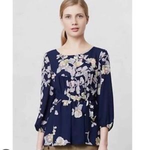 Anthropologie Floral Blouse